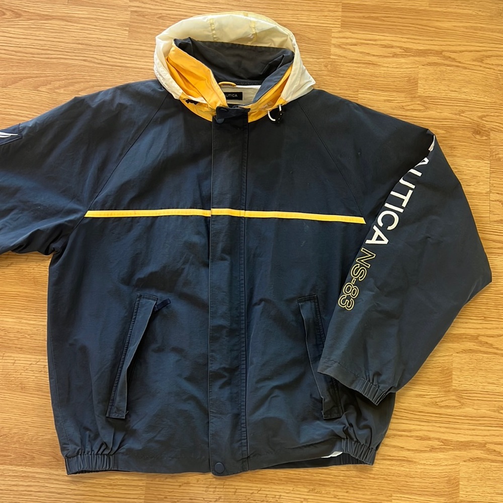 Vintage Nautica Spell Men’s Out Hood Jacket Sz XXL